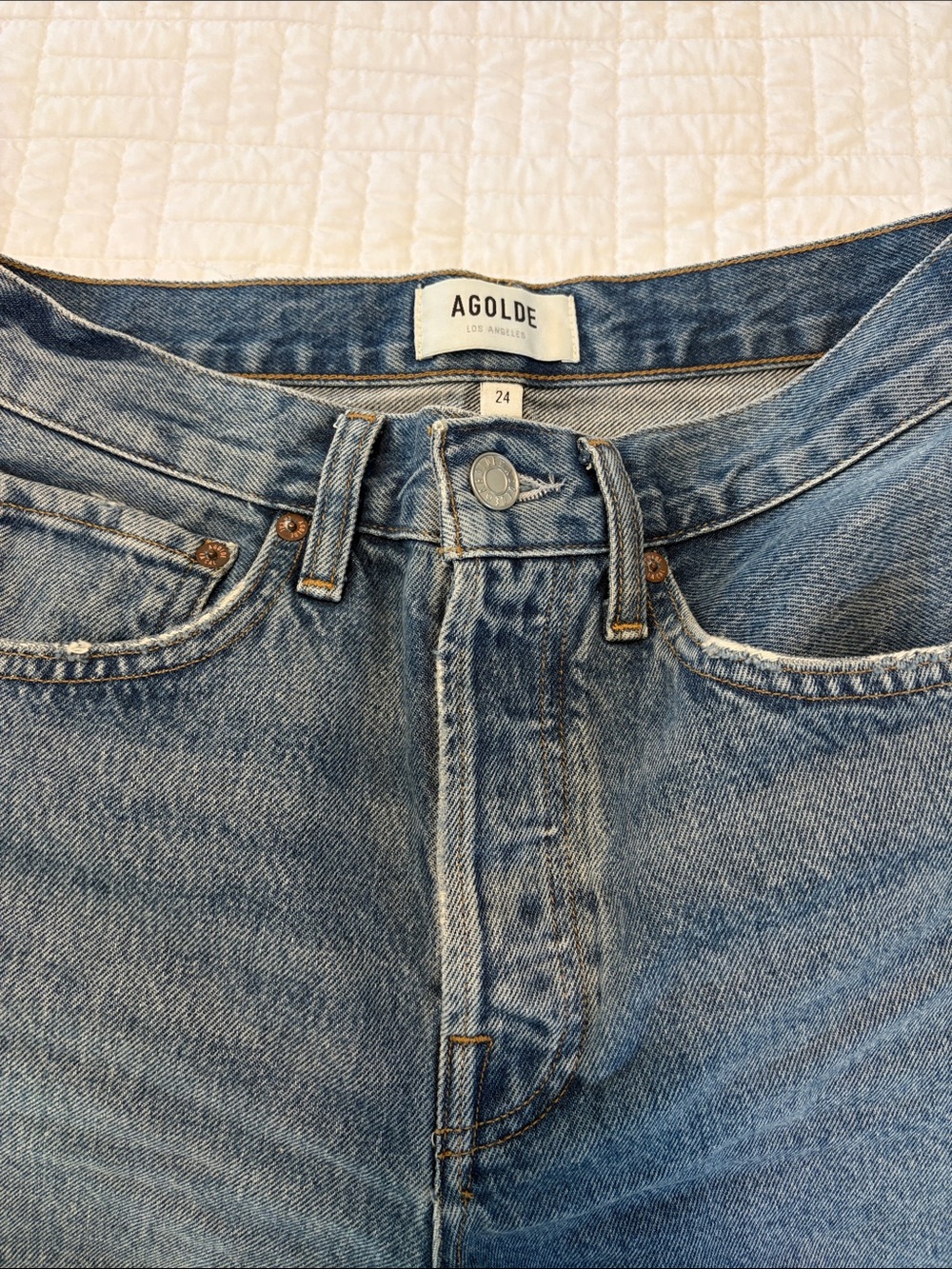 AGOLDE PARKER DENIM SHORTS